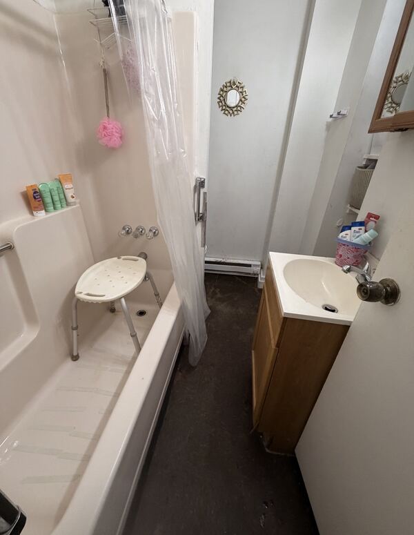Bathroom with tub, shower, and vanity cleaned top to bottom