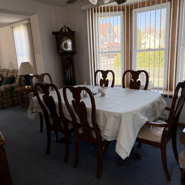 Dining and living room tidied and cleaned